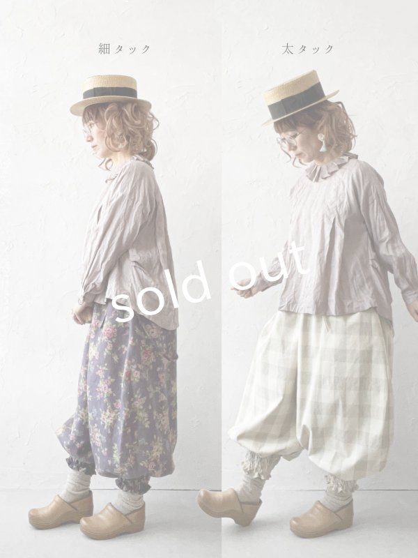 画像12: Reliure／Tucked ruffle collar blouse・ash pink (12)