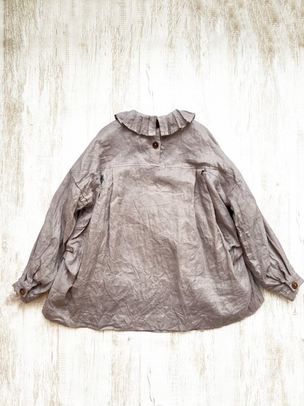 画像10: Reliure／Tucked ruffle collar blouse・ash pink (10)