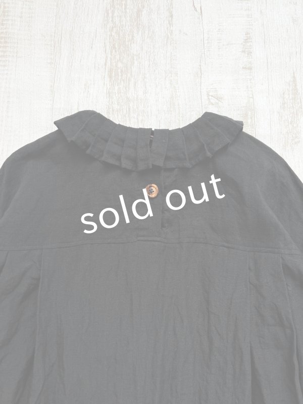 画像10: Reliure／Tucked ruffle collar blouse・black (10)