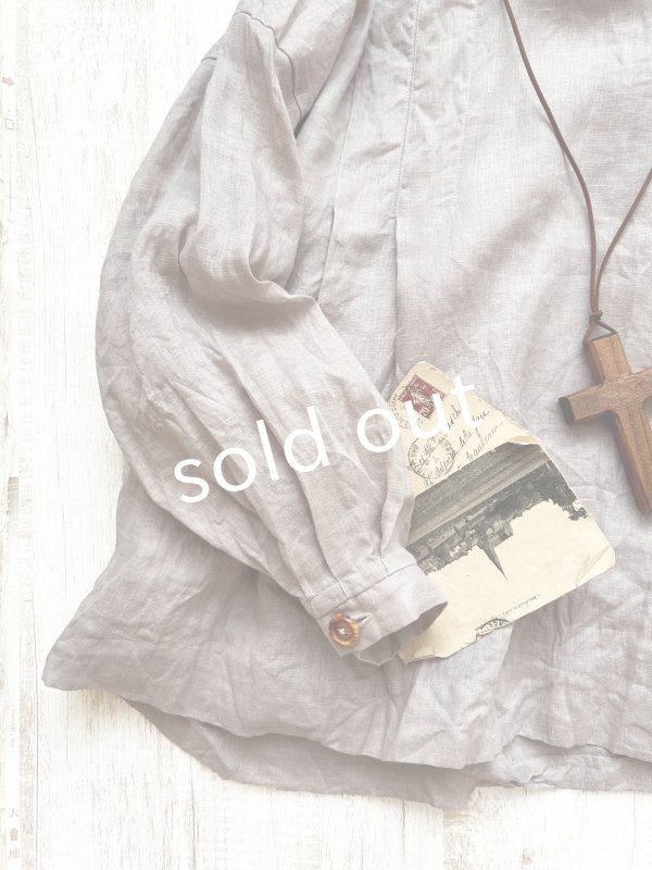 画像6: Reliure／Tucked ruffle collar blouse・ash pink (6)