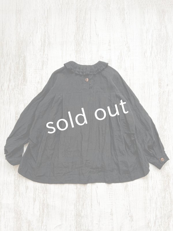 画像9: Reliure／Tucked ruffle collar blouse・black (9)
