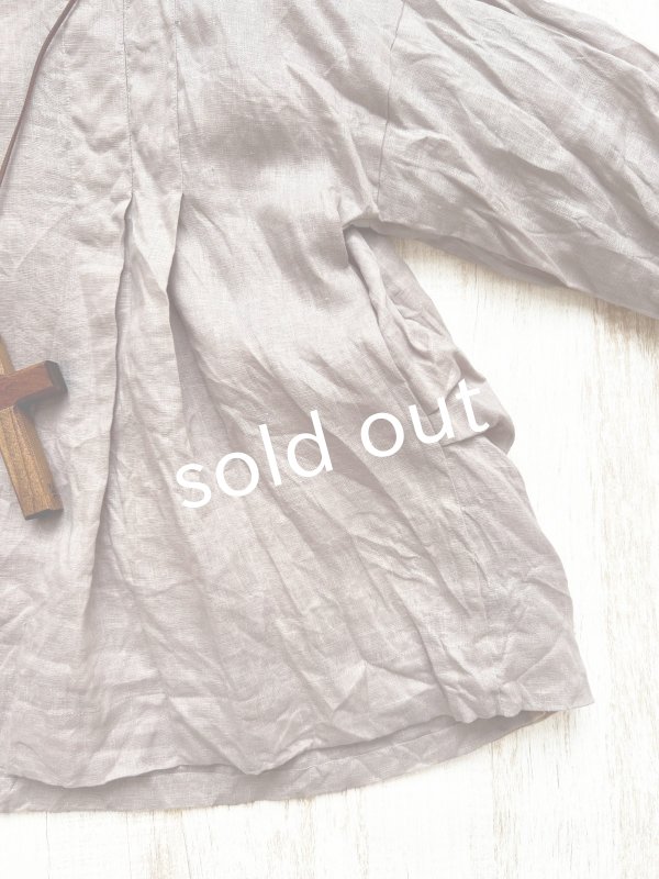 画像9: Reliure／Tucked ruffle collar blouse・ash pink (9)