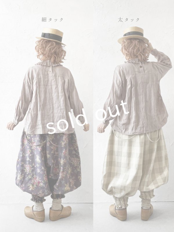 画像11: Reliure／Tucked ruffle collar blouse・ash pink (11)
