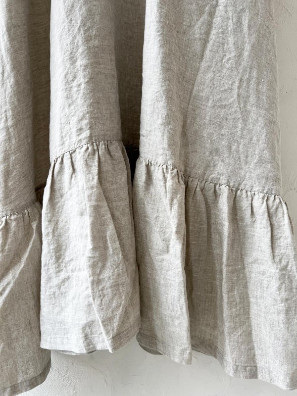 画像10: 08mab/裾ギャザー切り替えワンピース・生成り (10)