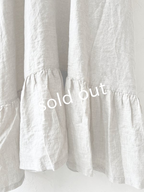 画像10: 08mab/裾ギャザー切り替えワンピース・生成り (10)