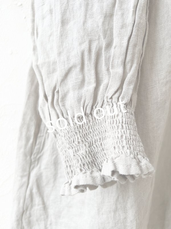 画像6: 08mab/シャーリング袖ワンピース・ベージュ (6)