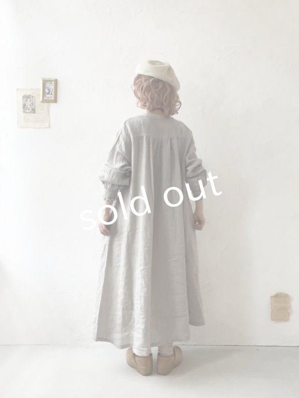 画像15: 08mab/シャーリング袖ワンピース・ベージュ (15)