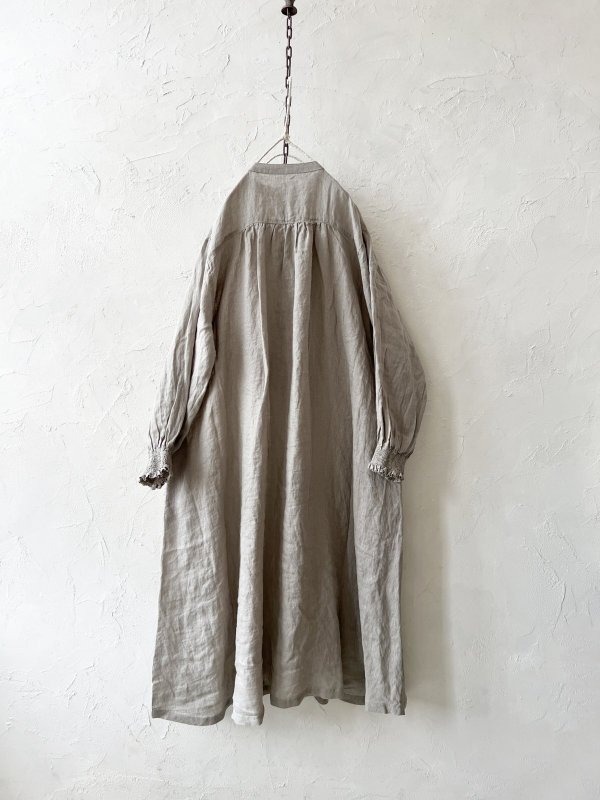 画像9: 08mab/シャーリング袖ワンピース・ベージュ (9)