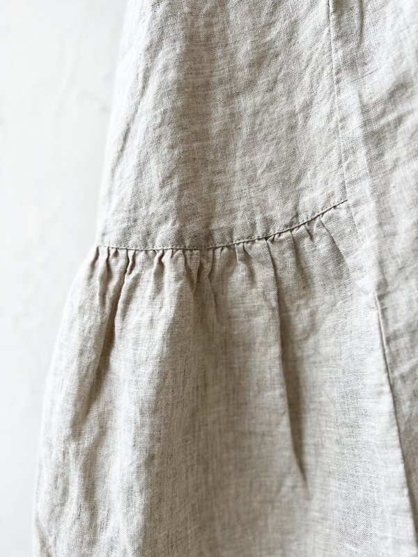 画像4: 08mab/裾ギャザー切り替えワンピース・生成り (4)