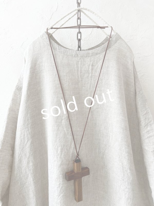 画像2: 08mab/裾ギャザー切り替えワンピース・生成り (2)