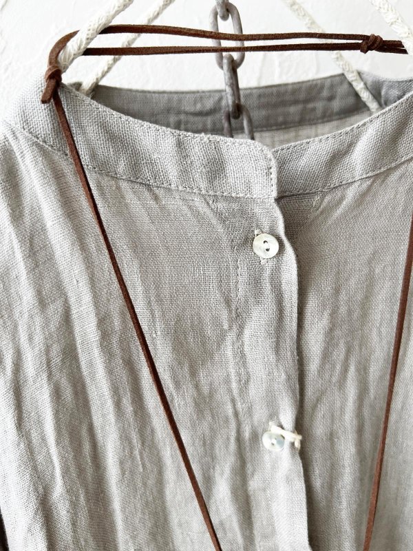 画像3: 08mab/シャーリング袖ワンピース・ベージュ (3)