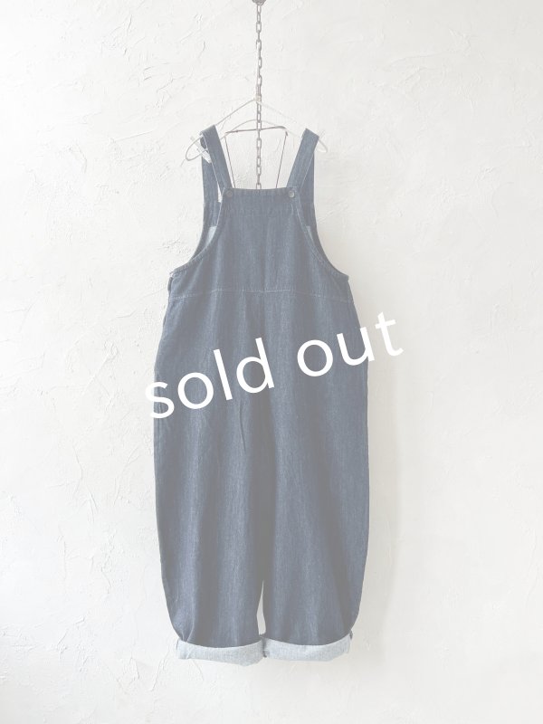 画像8: 08mab/デニムサロペットバレルパンツ・インディゴ (8)