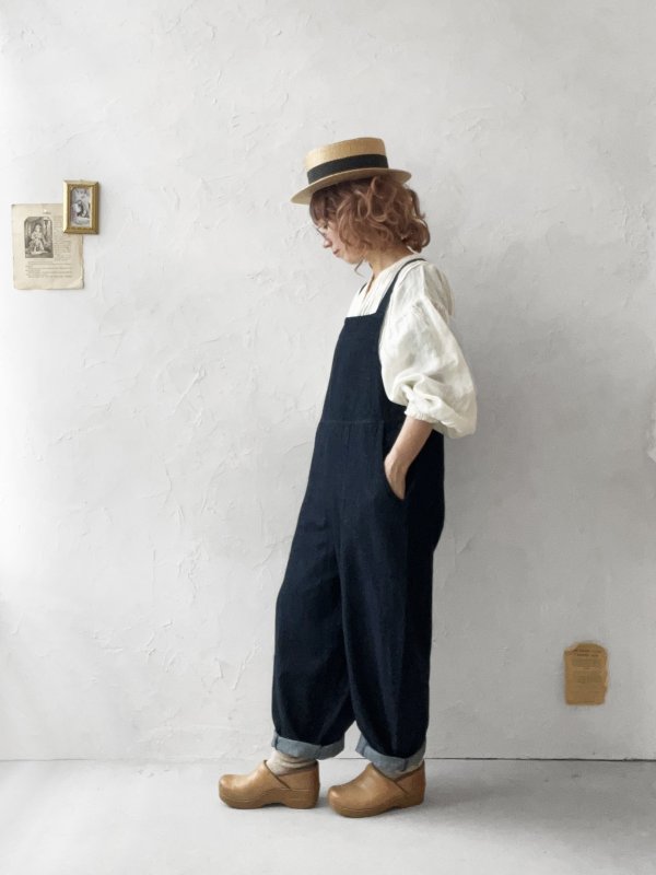 画像13: 08mab/デニムサロペットバレルパンツ・インディゴ (13)