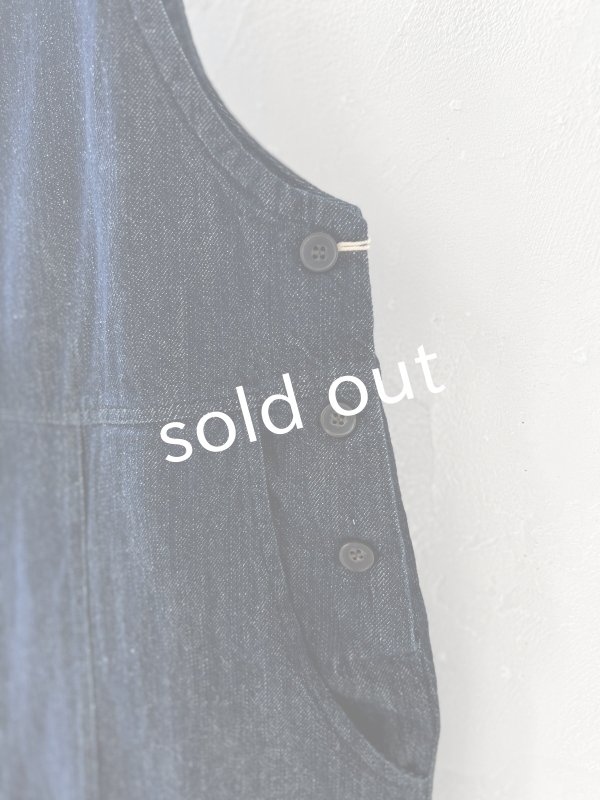 画像3: 08mab/デニムサロペットバレルパンツ・インディゴ (3)