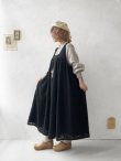 画像12: sorte cuff/レースギャザージャンパースカート・黒 (12)