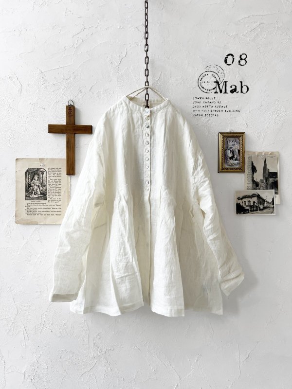 画像1: 08mab/タックフレアブラウス・オフ (1)