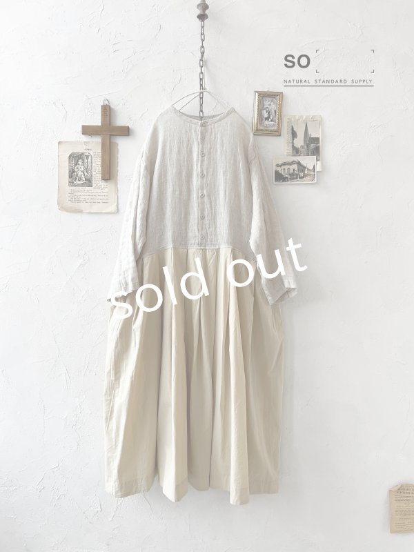 画像2: SO／ドッキングタックワンピース・ナチュラル (2)