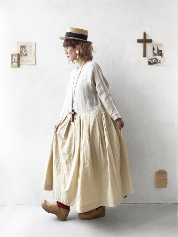 画像12: SO／ドッキングタックワンピース・ナチュラル (12)