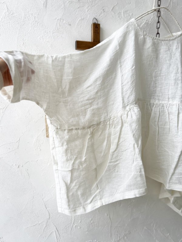 画像8: 08mab/ワイドギャザーブラウス・オフ (8)