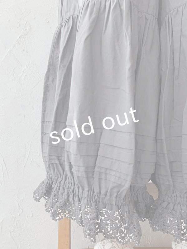 画像2: manoamano/１段レースドロワーズペチパンツ・グレー (2)