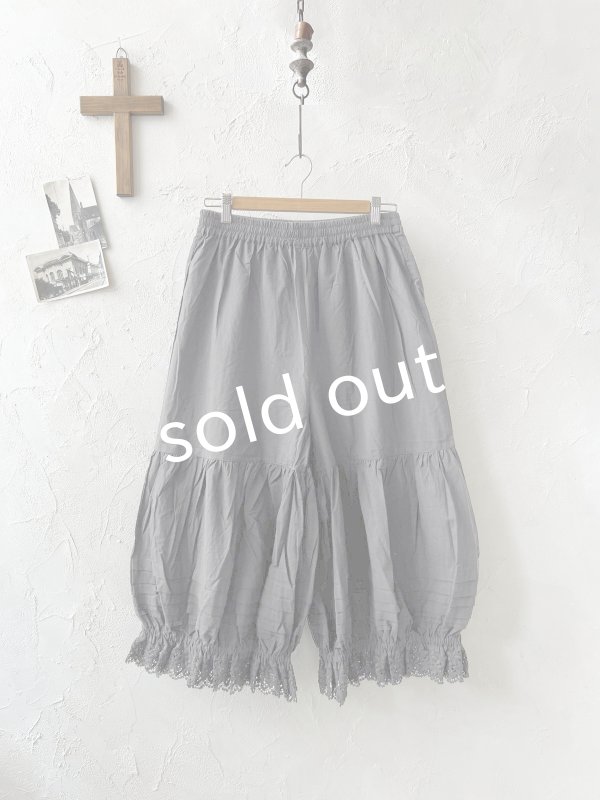 画像4: manoamano/１段レースドロワーズペチパンツ・グレー (4)