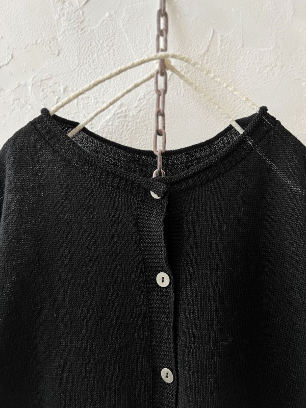 画像3: SO／フレンチリネン2wayドロップベスト・ブラック (3)