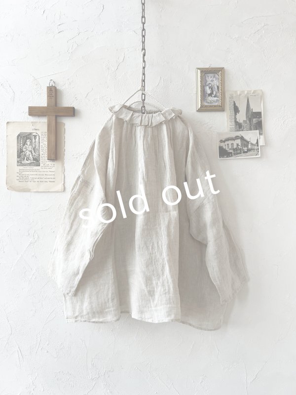 画像8: SO／タックフリル襟2wayブラウス・ナチュラル (8)