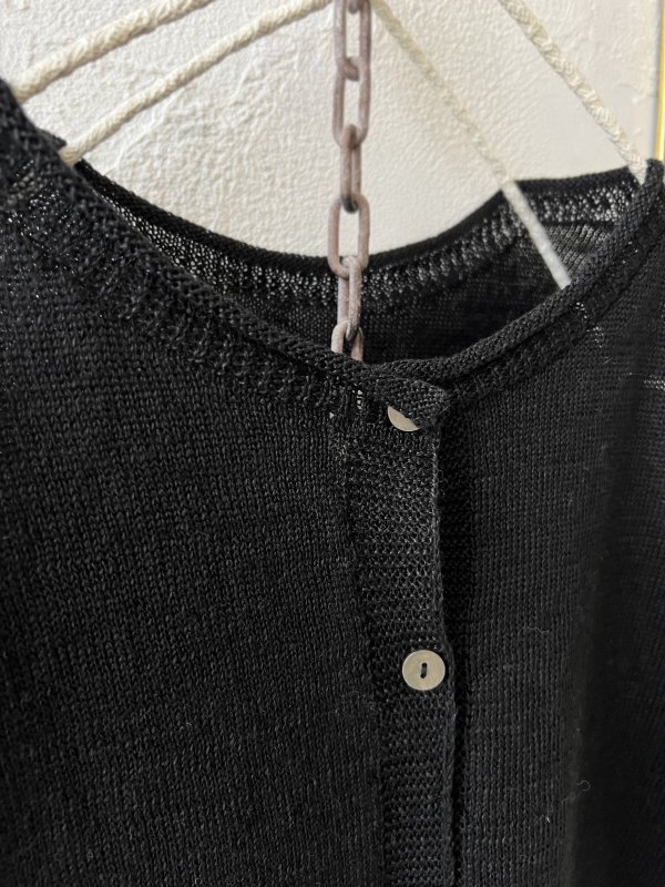 画像4: SO／フレンチリネン2wayドロップベスト・ブラック (4)