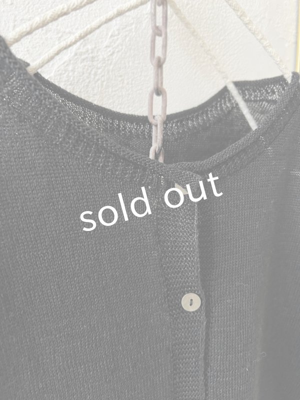 画像4: SO／フレンチリネン2wayドロップベスト・ブラック (4)