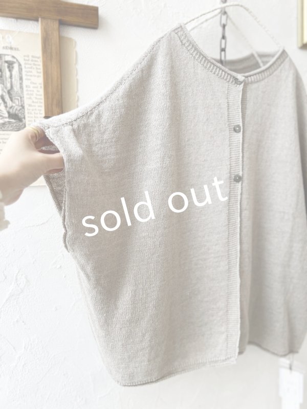 画像4: SO／フレンチリネン2wayドロップベスト・ナチュラル (4)