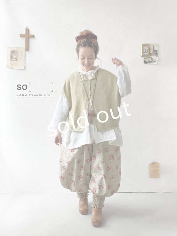 画像6: SO／フレンチリネン2wayドロップベスト・ウィロー (6)