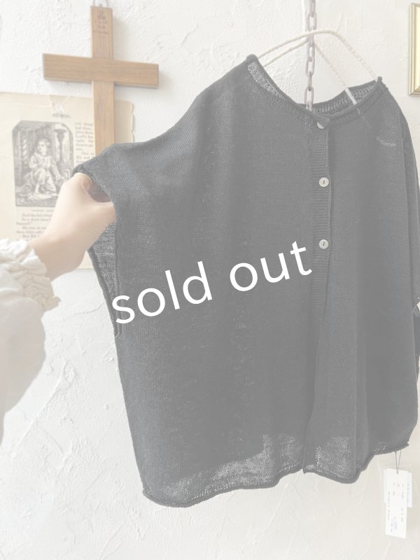 画像5: SO／フレンチリネン2wayドロップベスト・ブラック (5)