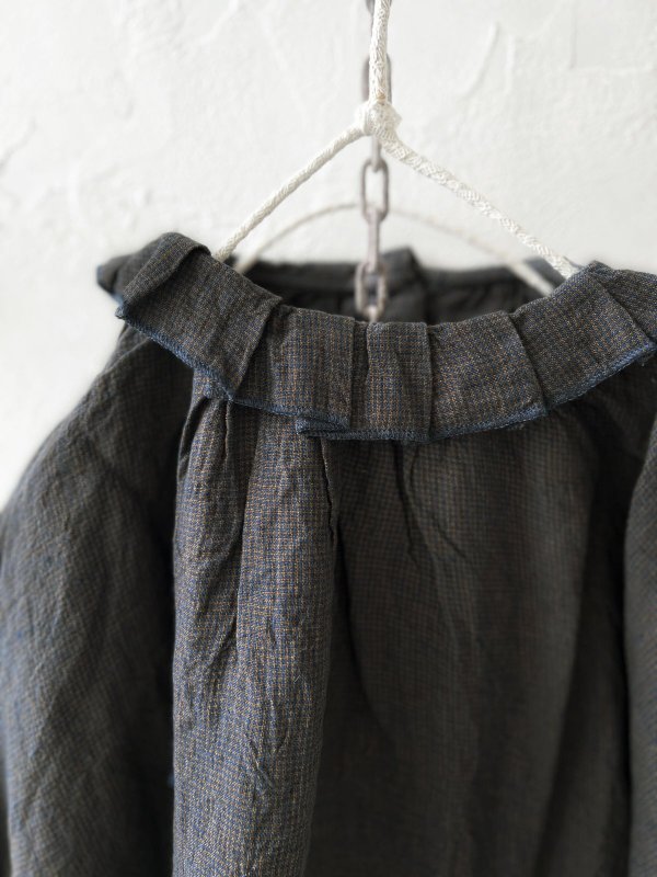 画像5: SO／タックフリル襟2wayブラウス・スミギンガム (5)