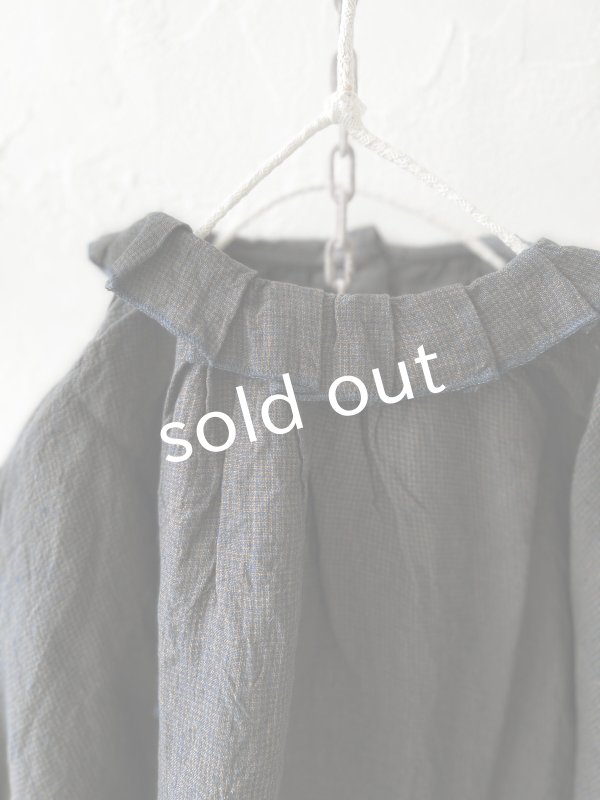 画像5: SO／タックフリル襟2wayブラウス・スミギンガム (5)