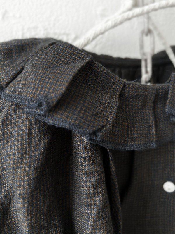 画像3: SO／タックフリル襟2wayブラウス・スミギンガム (3)