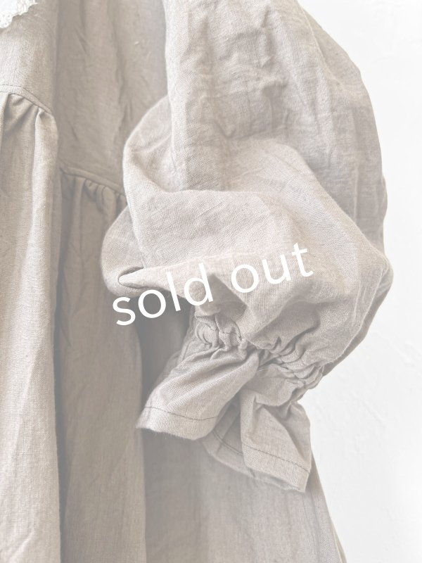 画像4: shizuka's／フロントりぼんアンティークレースワンピース・ココア (4)