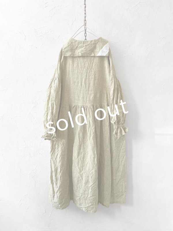 画像6: shizuka's／セーラー襟の刺繍レースワンピース・ペールリーフ (6)