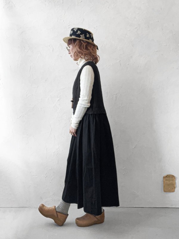 画像6: SO／ドッキングノースリーブワンピース・ブラック (6)