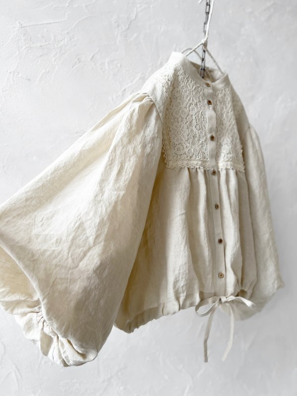 画像6: MARCHE' DE SOEUR／大きなバルーン袖のブラウス・ミルク (6)