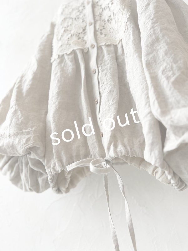 画像6: MARCHE' DE SOEUR／大きなバルーン袖のブラウス・生成り (6)