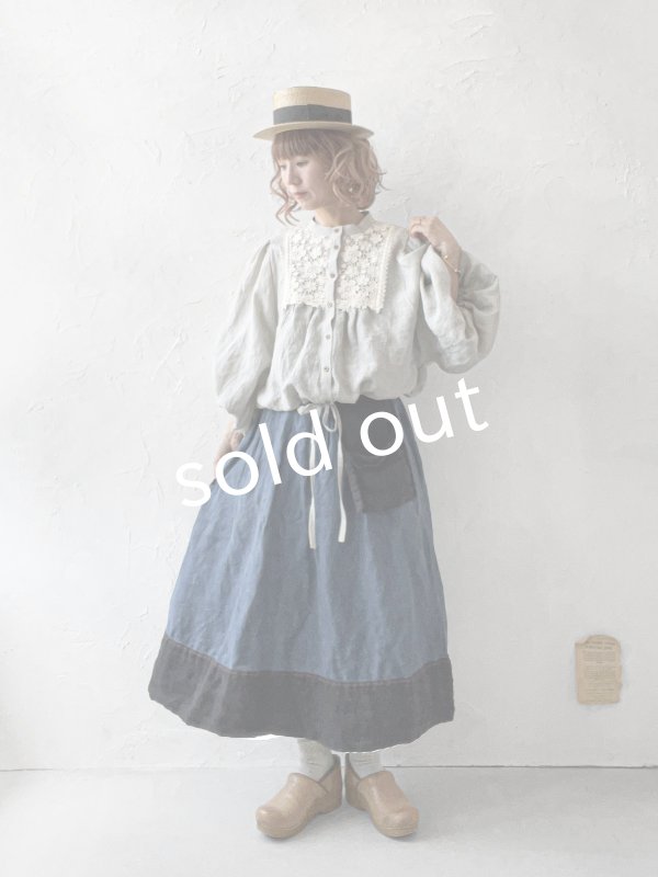 画像14: MARCHE' DE SOEUR／大きなバルーン袖のブラウス・うすグレーA (14)