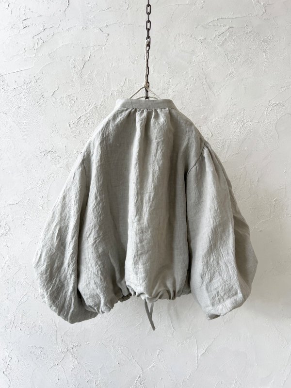 画像9: MARCHE' DE SOEUR／大きなバルーン袖のブラウス・うすグレーB (9)