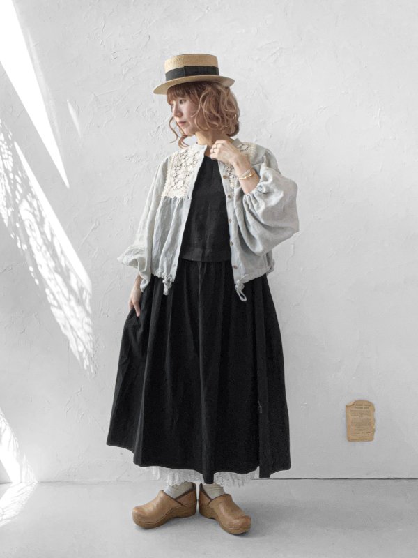 画像14: MARCHE' DE SOEUR／大きなバルーン袖のブラウス・うすグレーB (14)