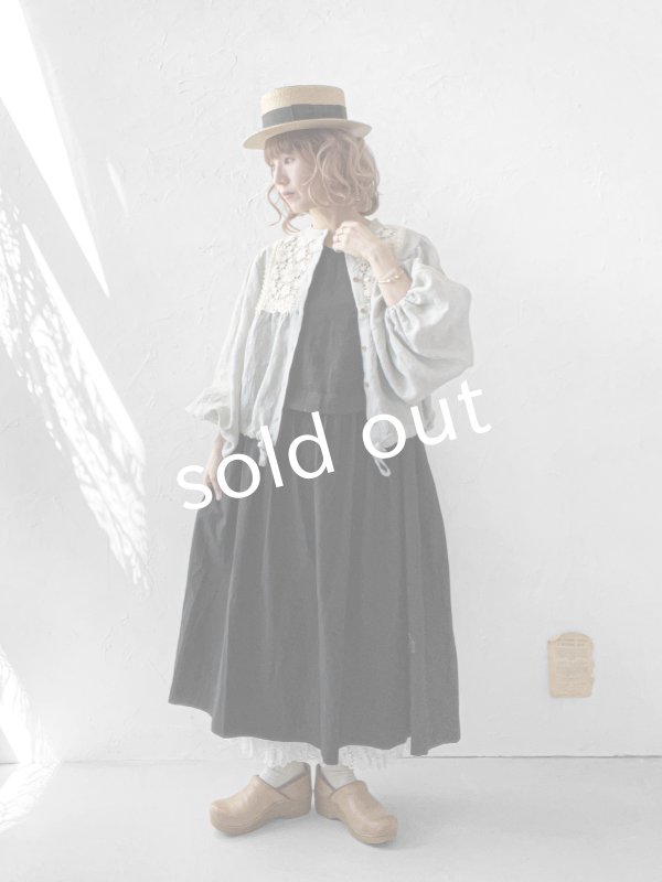 画像13: MARCHE' DE SOEUR／大きなバルーン袖のブラウス・うすグレーA (13)