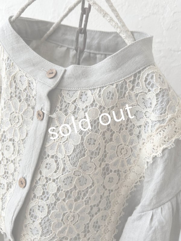 画像5: MARCHE' DE SOEUR／大きなバルーン袖のブラウス・うすグレーA (5)