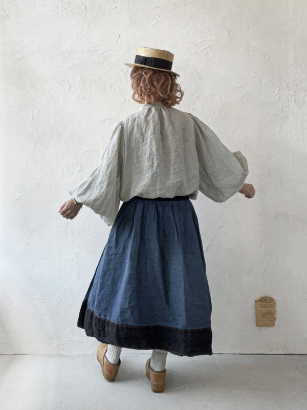 画像16: MARCHE' DE SOEUR／大きなバルーン袖のブラウス・うすグレーB (16)