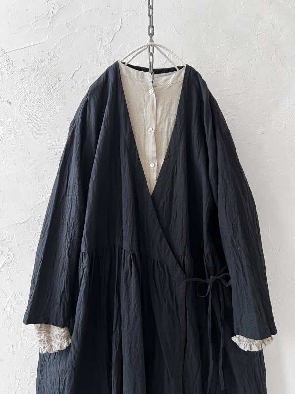 画像3: seasew.／106 カシュクールワンピース・ブラック (3)