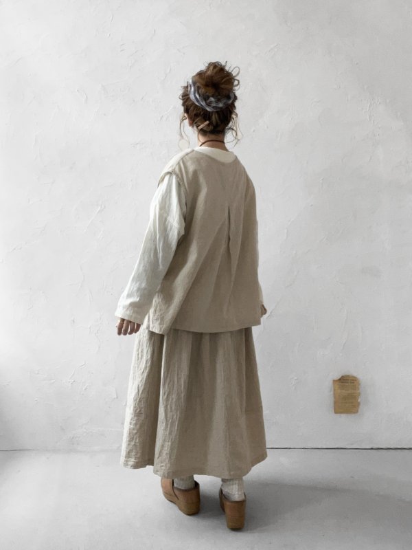 画像10: seasew.／702 ランダムギャザースカート・生成り (10)