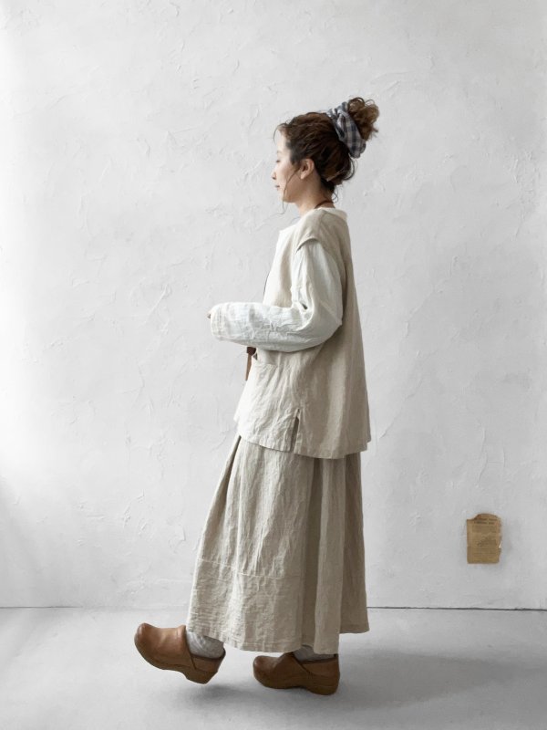 画像9: seasew.／702 ランダムギャザースカート・生成り (9)