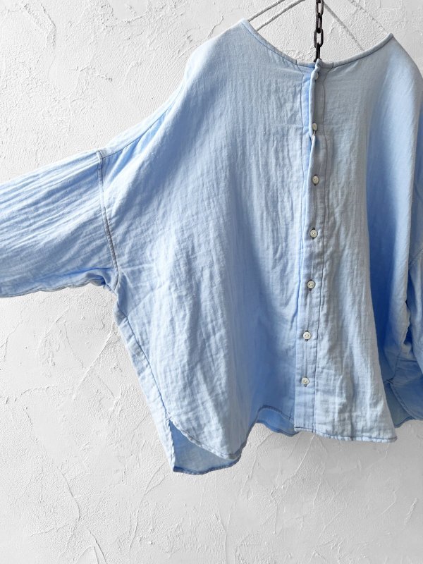 画像6: seasew.／301 ダブルガーゼブラウス・サックス (6)